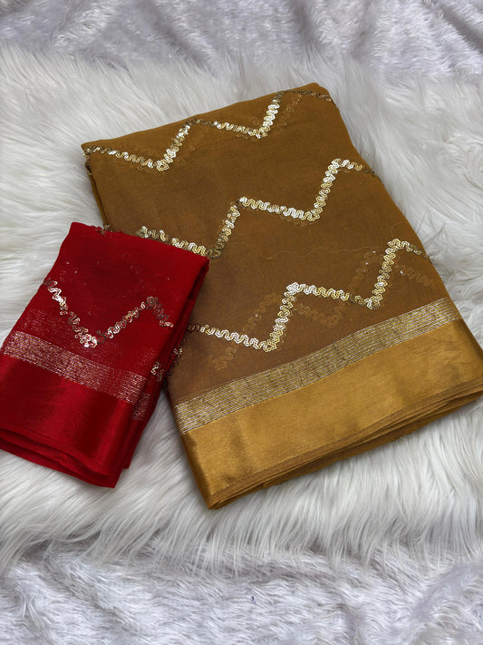 Pure Viscsose Georgette Dying Saree
