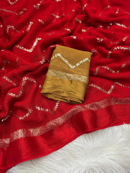 Pure Viscsose Georgette Dying Saree