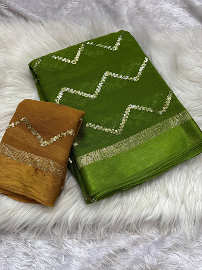 Pure Viscsose Georgette Dying Saree