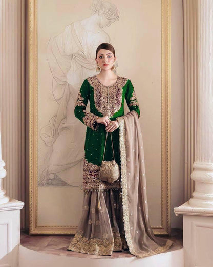 GEORGETTE KURTI WITH SHARARA