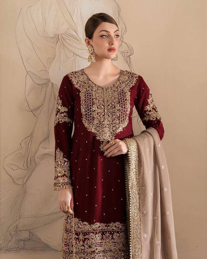 GEORGETTE KURTI WITH SHARARA