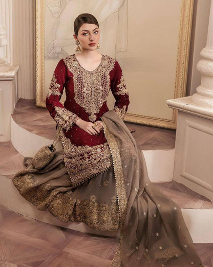 GEORGETTE KURTI WITH SHARARA