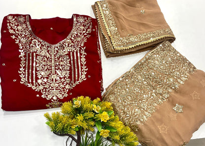 GEORGETTE KURTI WITH SHARARA