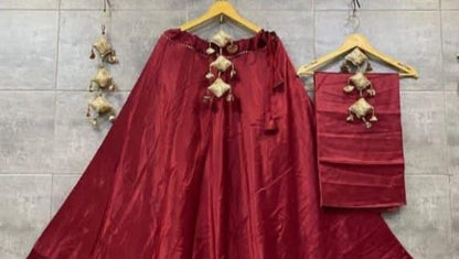 Plain Semi Gaji Silk Skirt