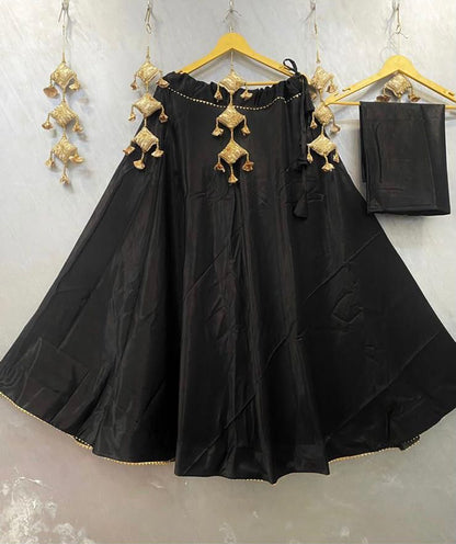 Plain Semi Gaji Silk Skirt