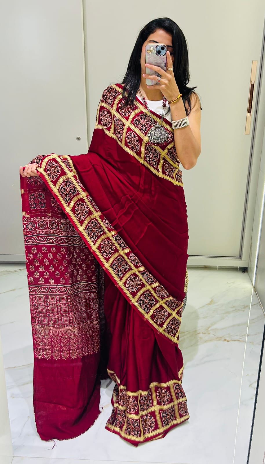 Lagdi Pure Gajji Soft Silk Saree