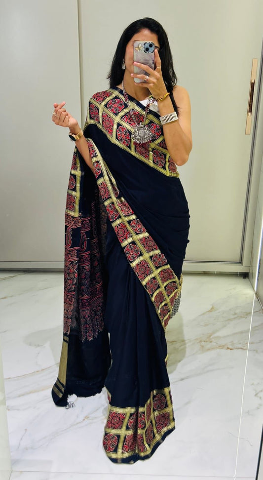 Lagdi Pure Gajji Soft Silk Saree