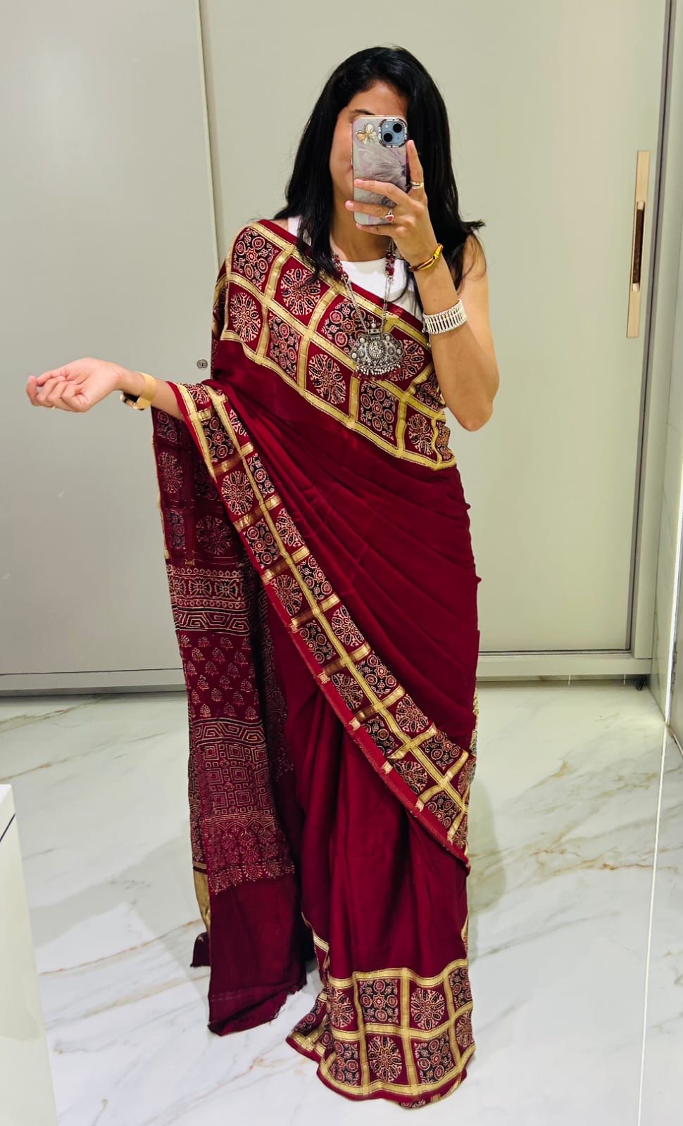 Lagdi Pure Gajji Soft Silk Saree