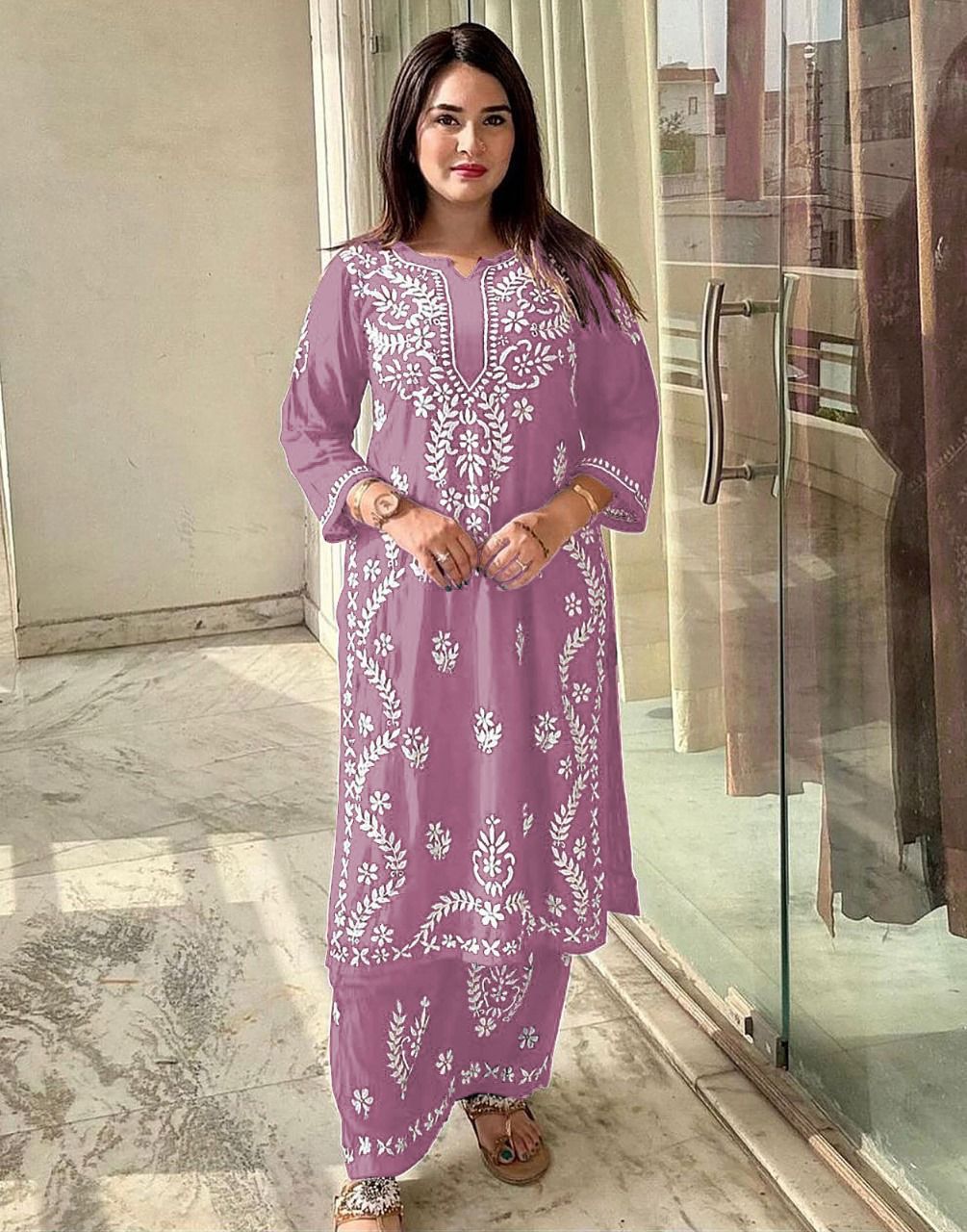 Lakhnavi Kurti Set