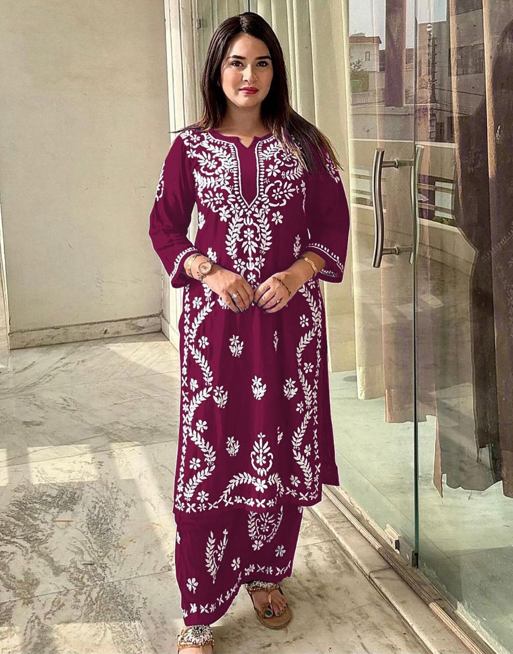 Lakhnavi Kurti Set