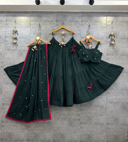 Rayon Cotton Spaghetti Blouse Chaniya Choli