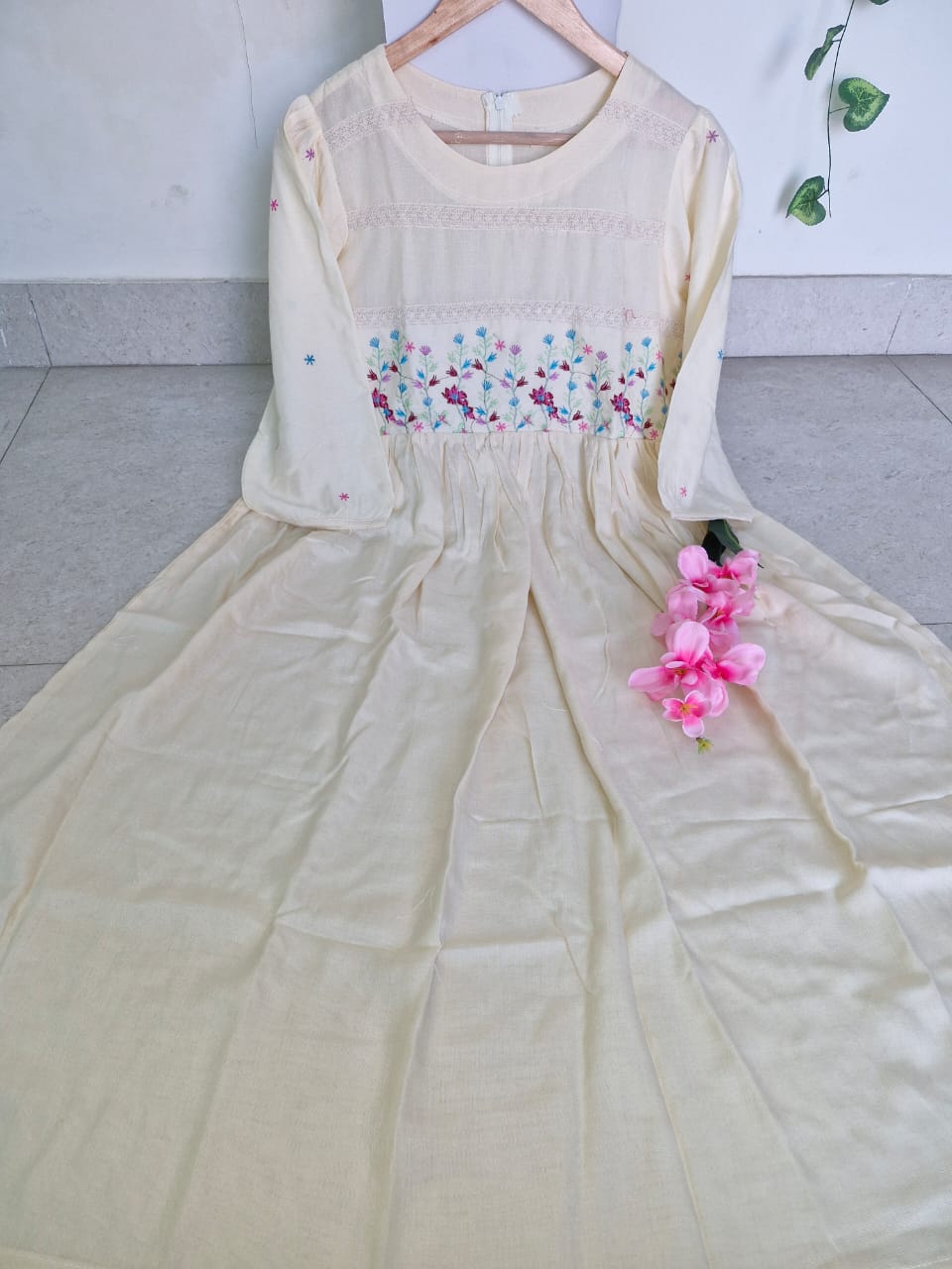 Floral Embroidery Dress