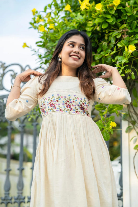 Floral Embroidery Dress