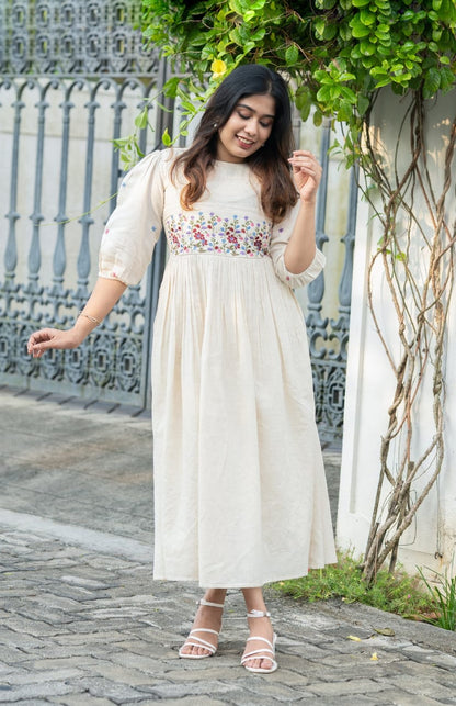 Floral Embroidery Dress