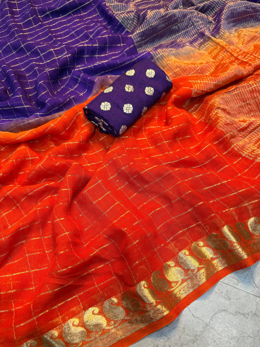 Viscose Georgette Saree