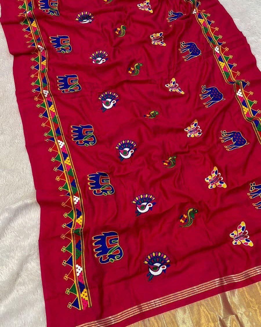 Ghamti Work Dupatta