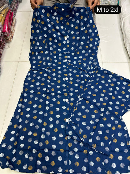 PRINCESS CUT KURTIS  WITH PLAZO