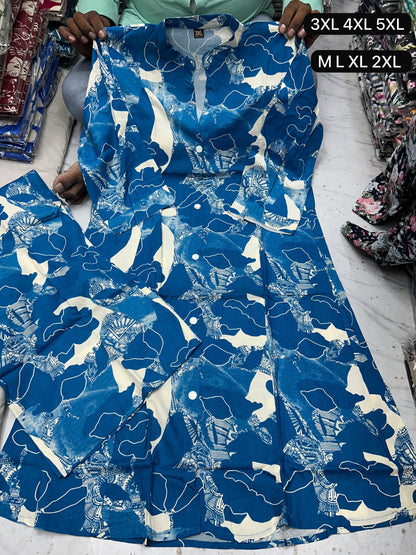 PRINCESS CUT KURTIS  WITH PLAZO