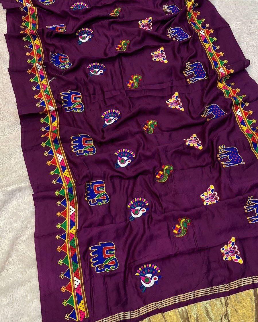 Ghamti Work Dupatta