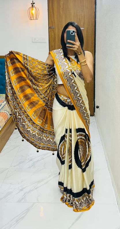 Lagdi Pure Gajji Soft Silk Saree
