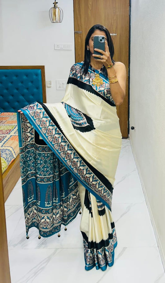 Lagdi Pure Gajji Soft Silk Saree