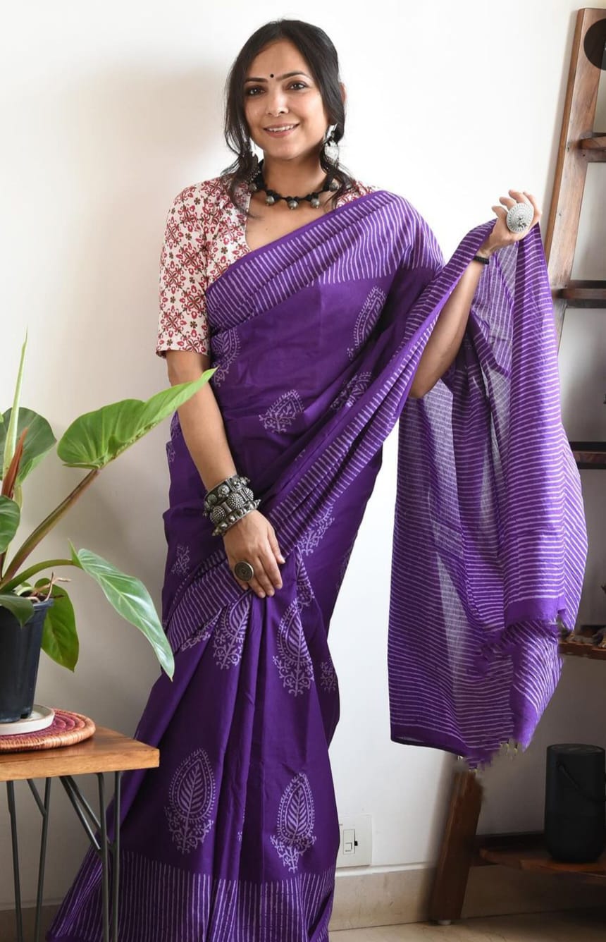 Chanderi Cotton Saree