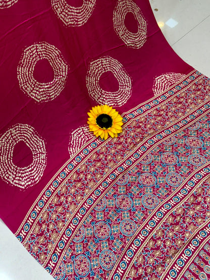 Lagdi Pure Gajji Soft Silk Saree