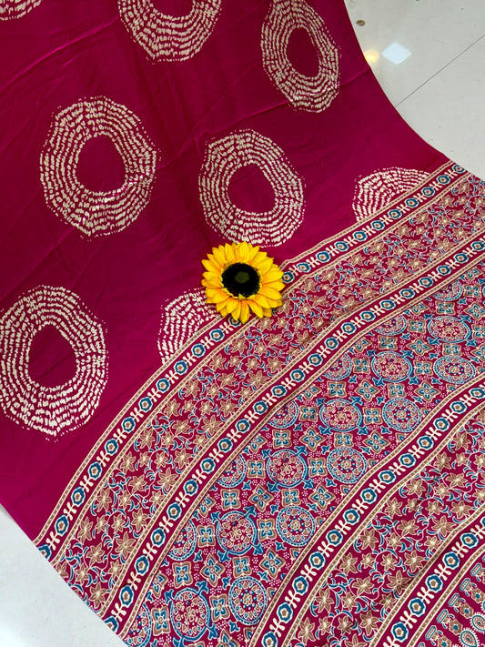 Lagdi Pure Gajji Soft Silk Saree