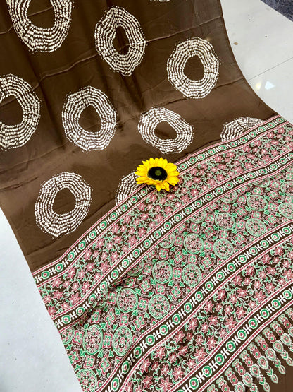 Lagdi Pure Gajji Soft Silk Saree