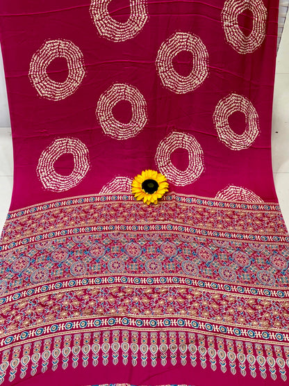 Lagdi Pure Gajji Soft Silk Saree