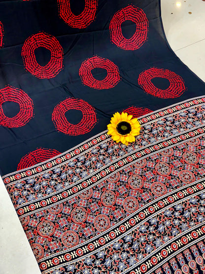 Lagdi Pure Gajji Soft Silk Saree