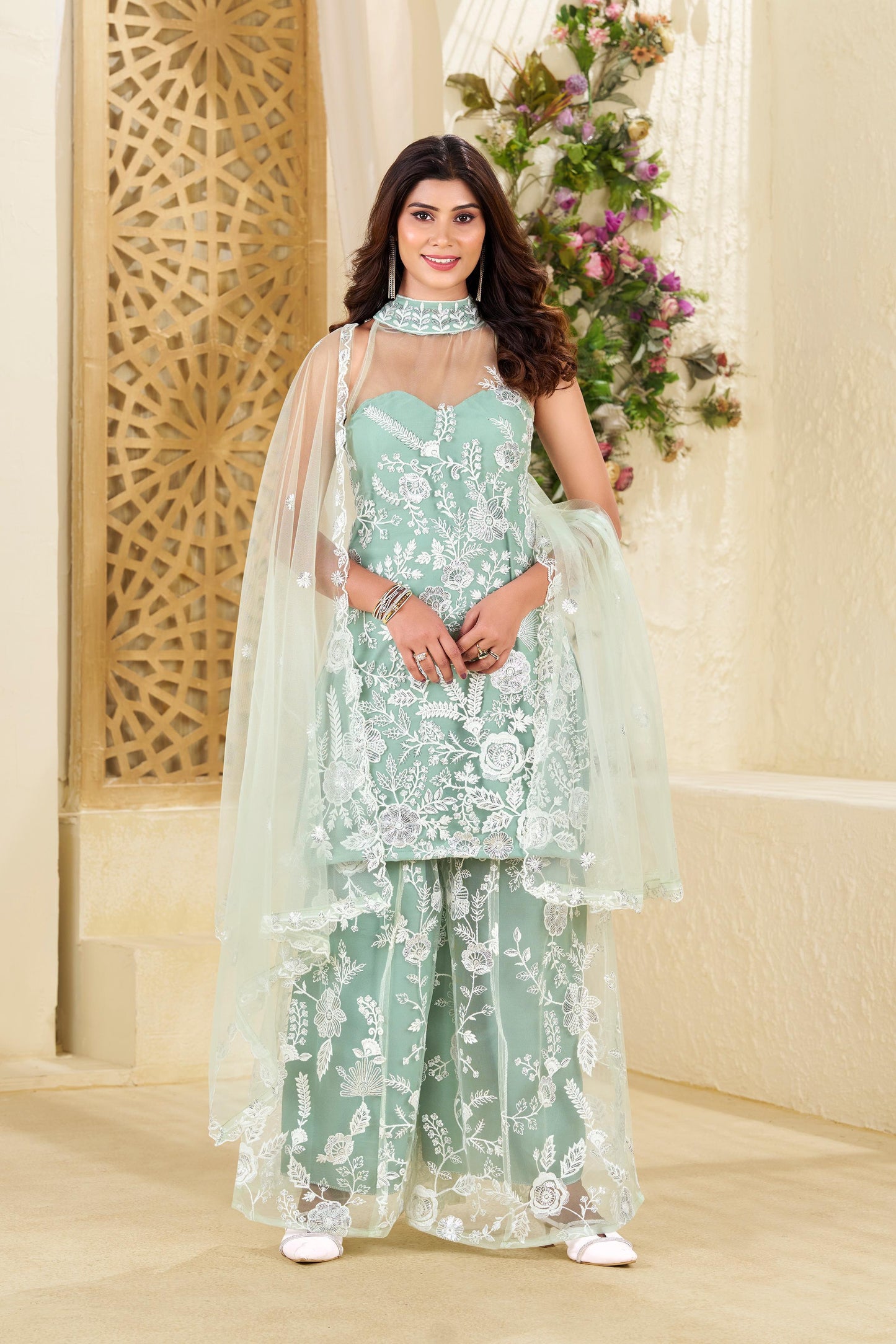 Halter Neck Pallazo Set