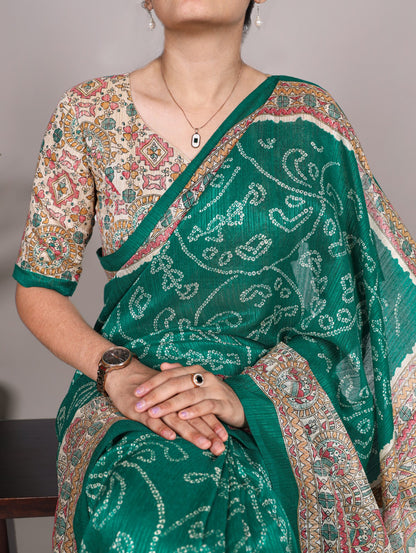 Fusion Of Madhubani And Bandhej