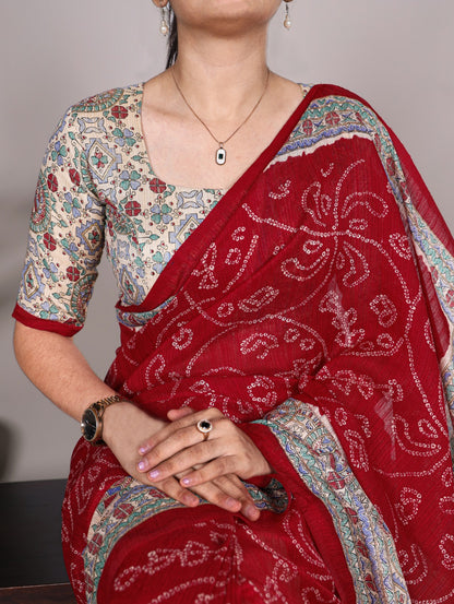 Fusion Of Madhubani And Bandhej