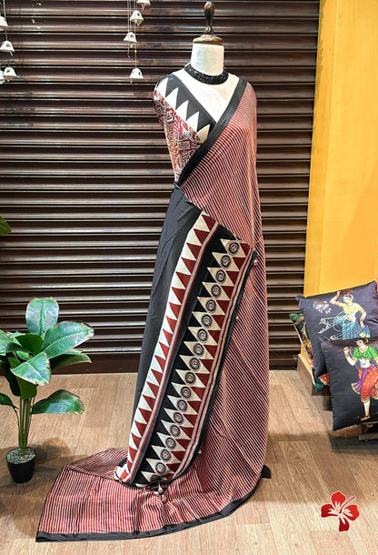 Lagdi Pure Gajji Soft Silk Saree