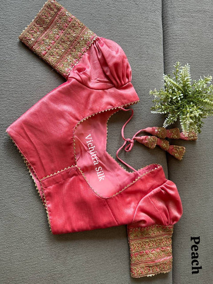 Vichitra Silk Puff Blouse