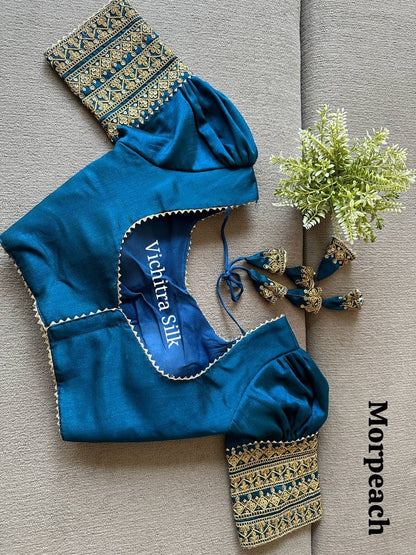 Vichitra Silk Puff Blouse