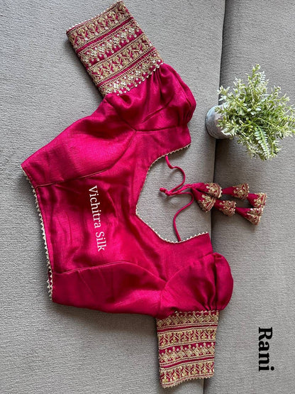 Vichitra Silk Puff Blouse