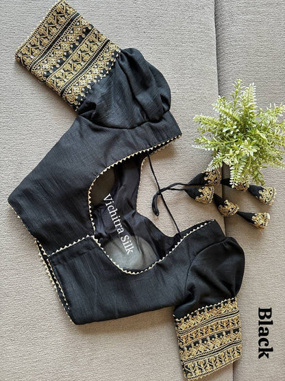 Vichitra Silk Puff Blouse