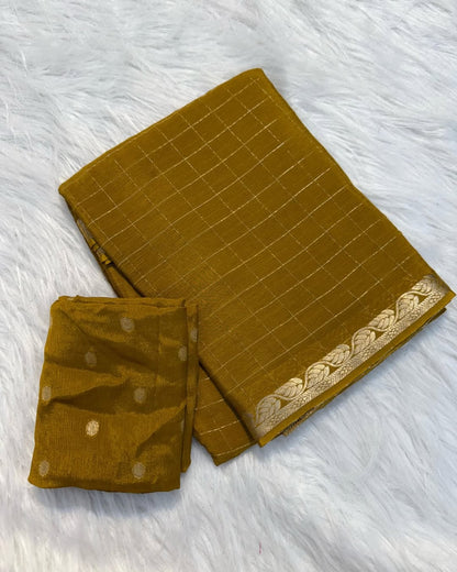 Pure Viscose Chinon Saree