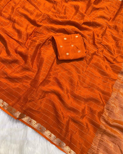 Pure Viscose Chinon Saree