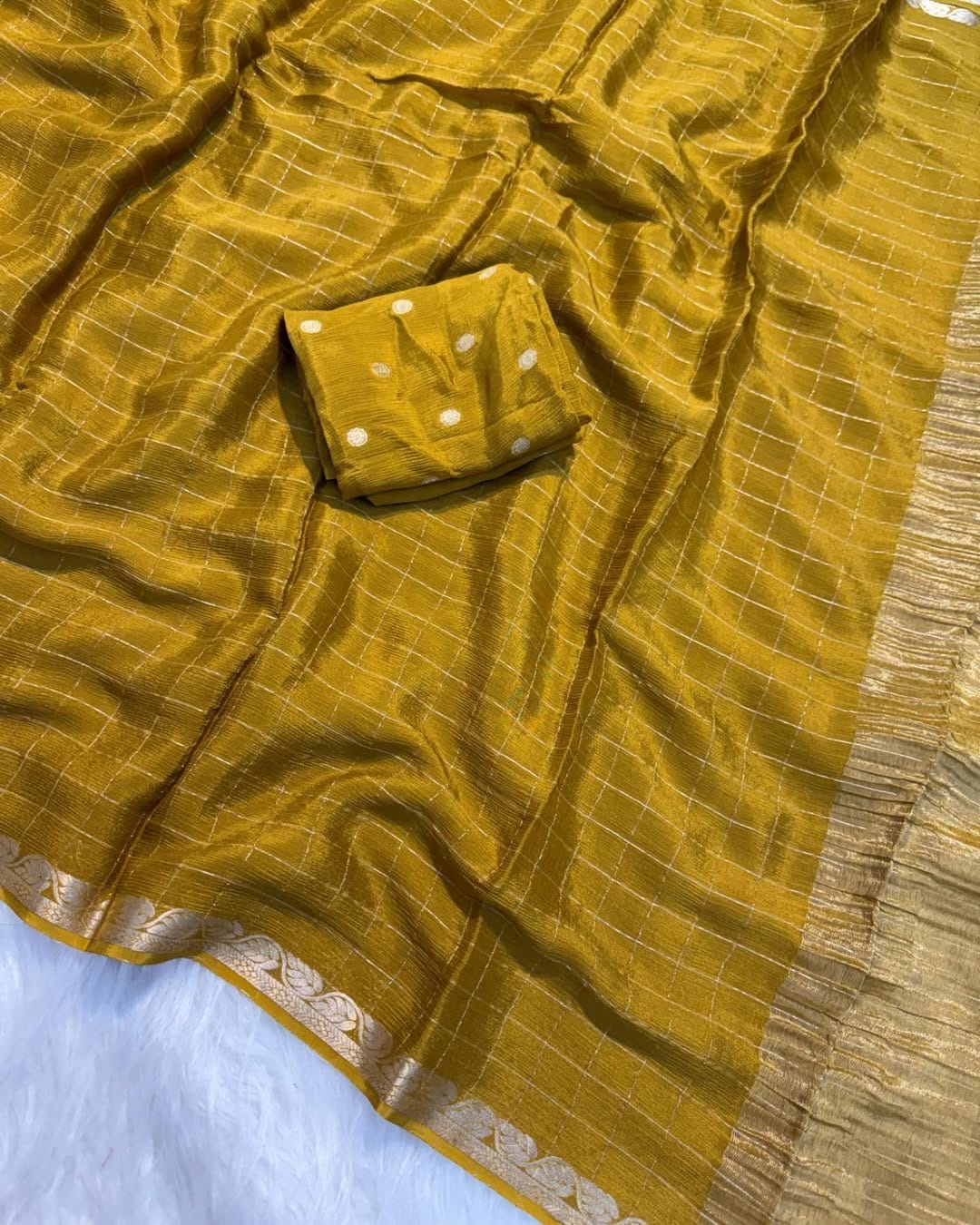 Pure Viscose Chinon Saree
