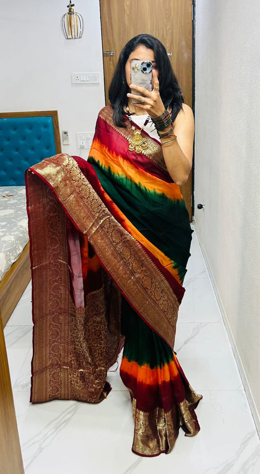 Kanjivaram Bandhani
