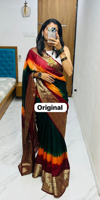 Kanjivaram Bandhani