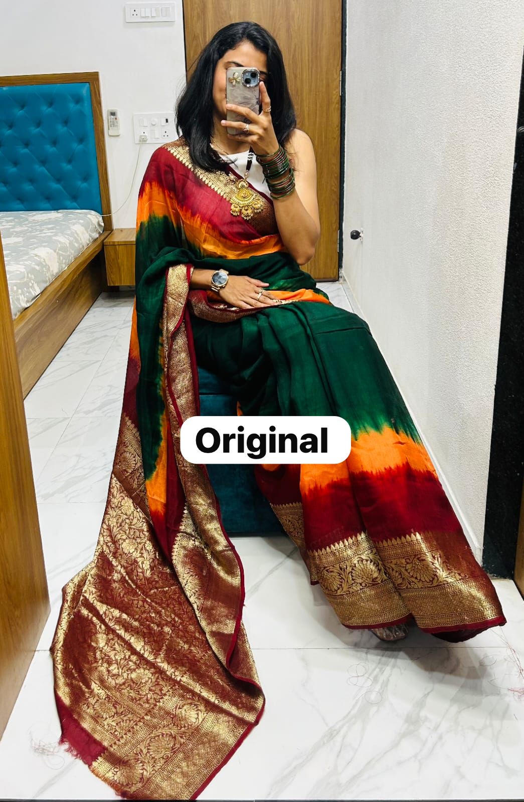 Kanjivaram Bandhani