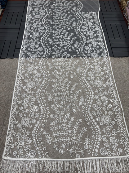 Butterfly Net Saree