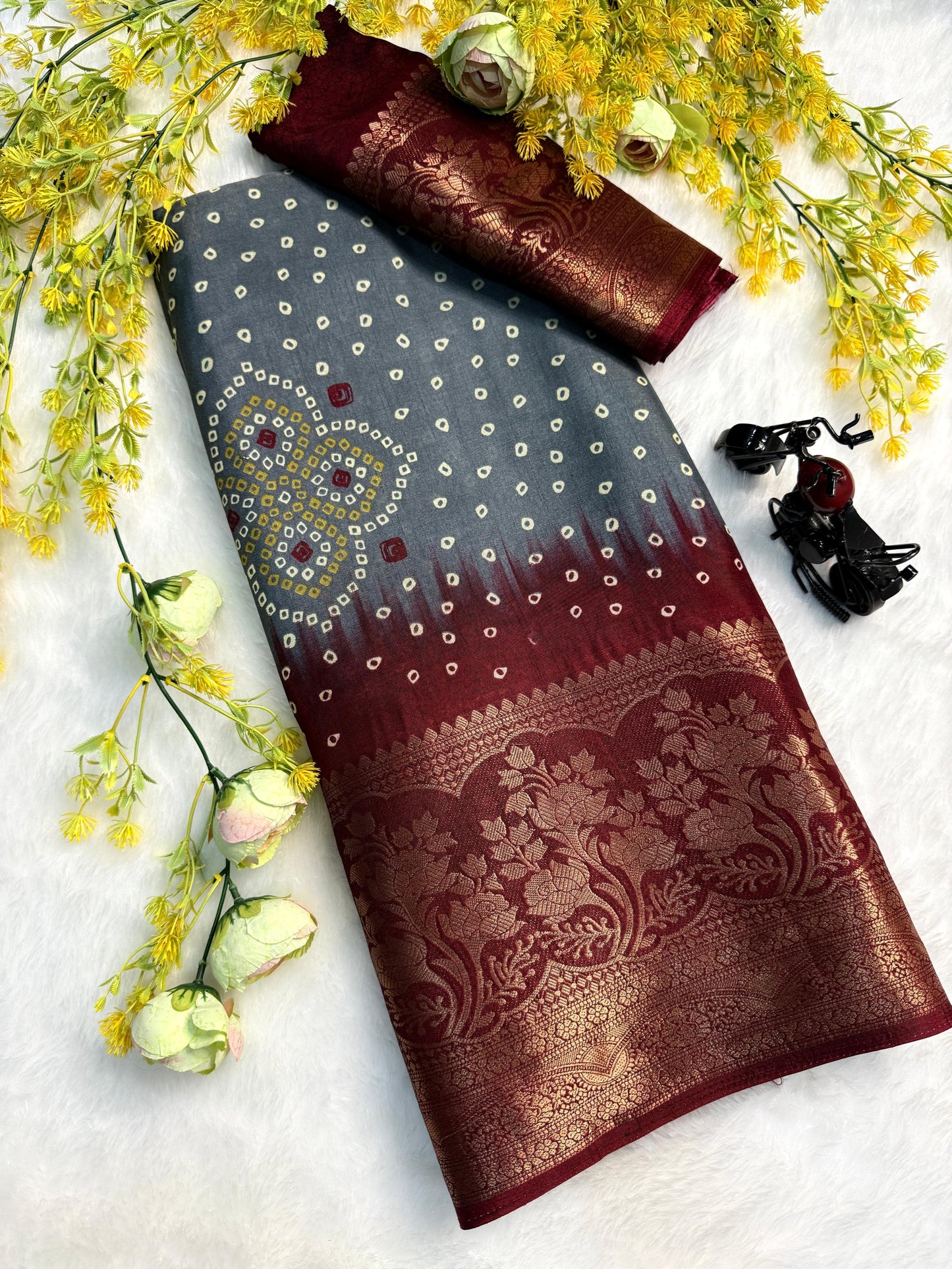 Premium Flower Saree