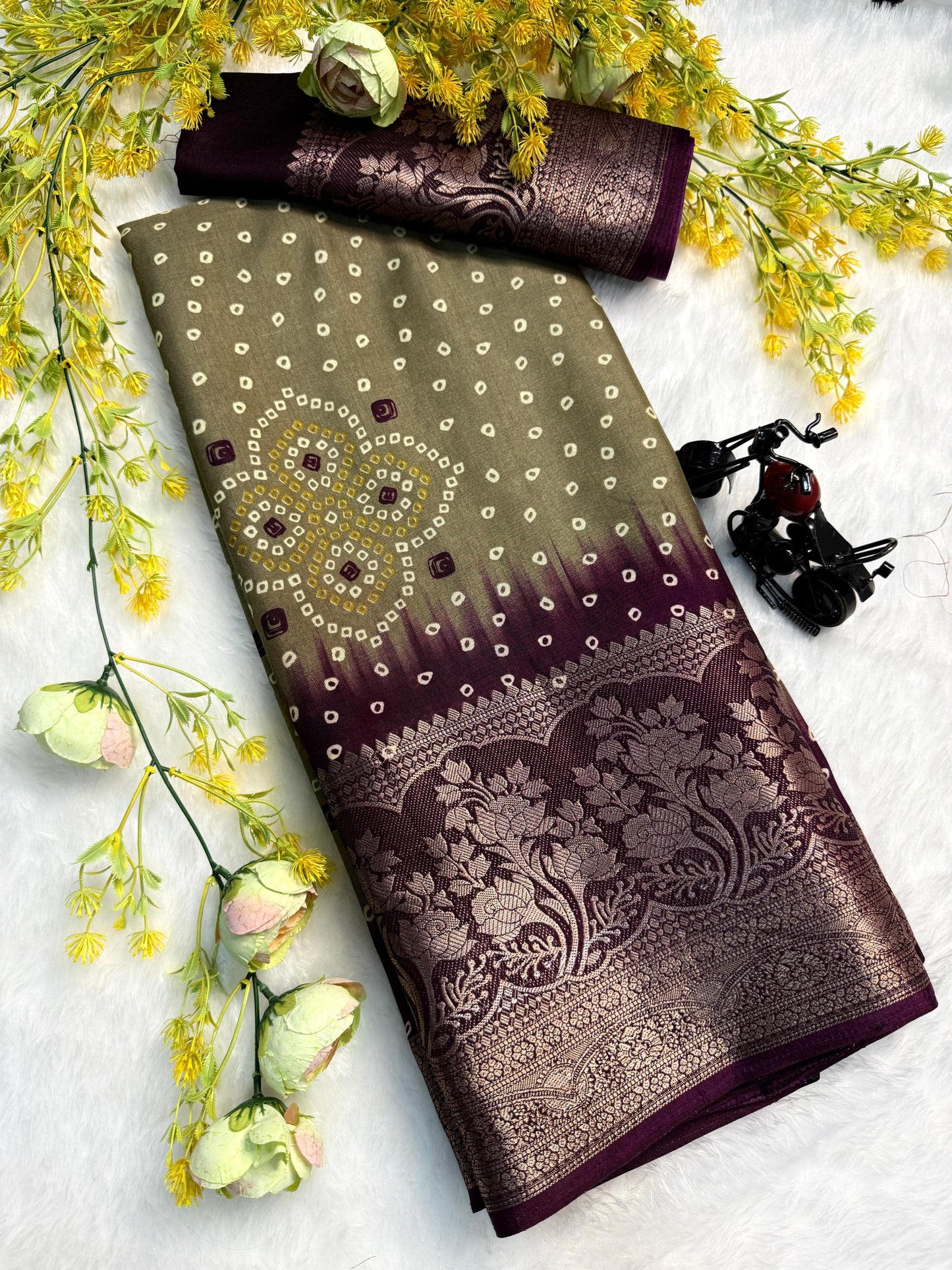Premium Flower Saree