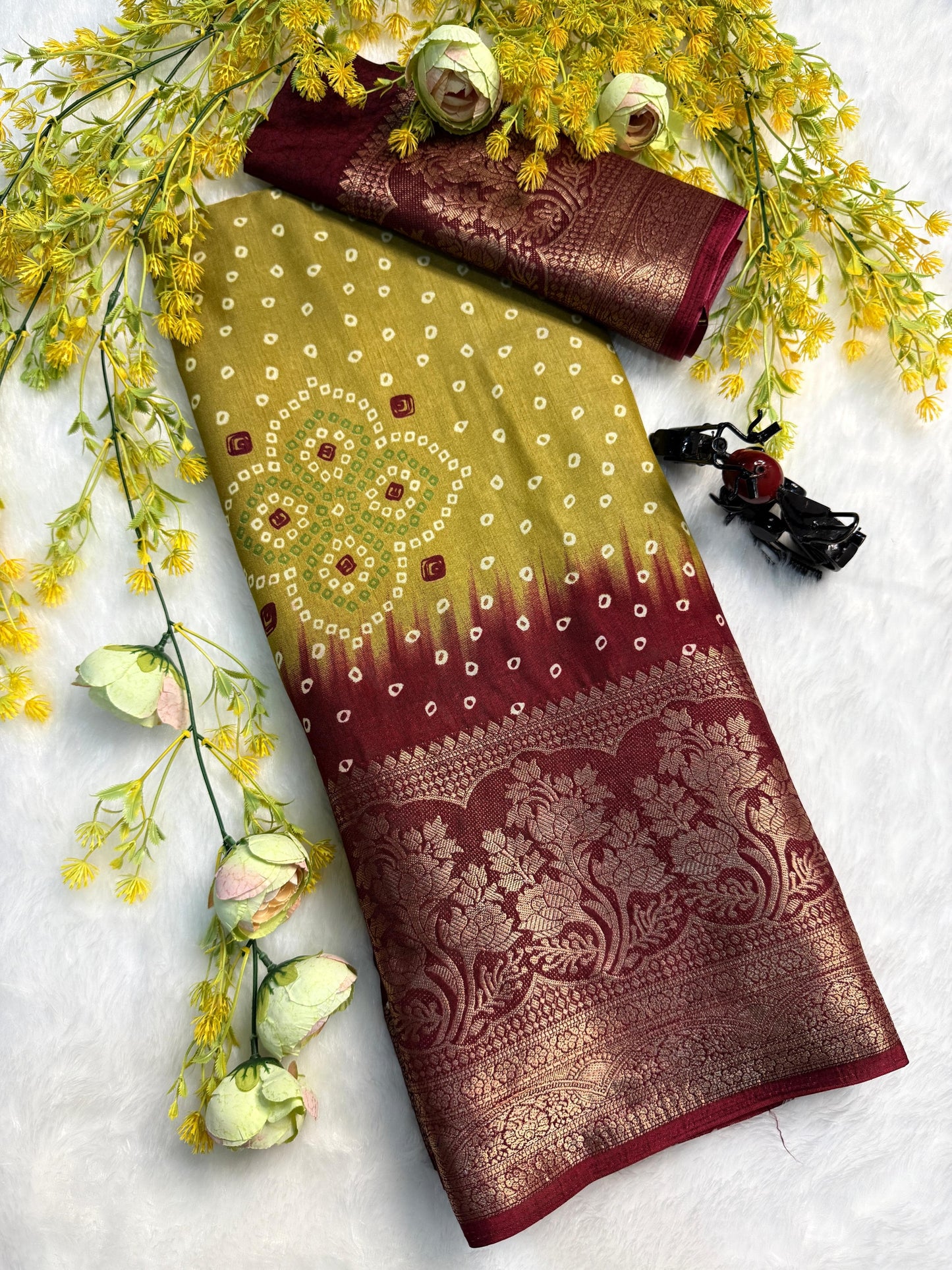 Premium Flower Saree