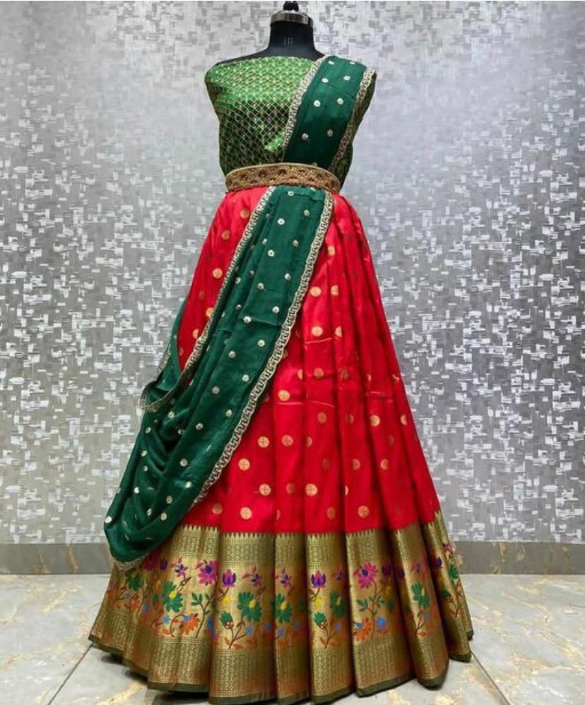 Kanjiveram Pure Silk Zari Lehenga